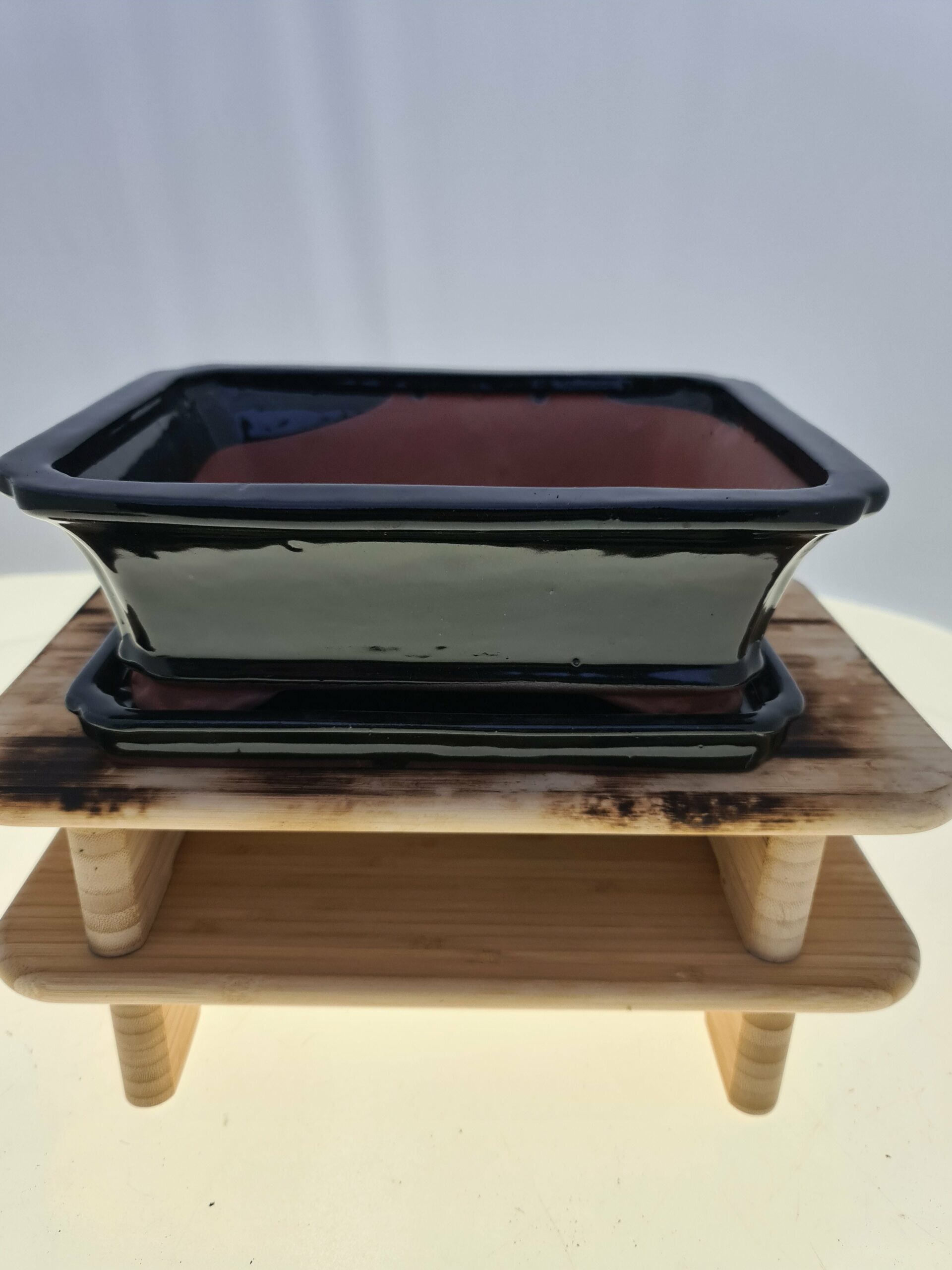 Glassert potte m/fat. Sort - Bilde 4
